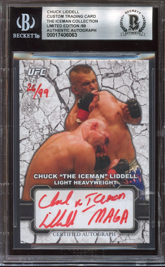Chuck Liddell 26/99 AUTO ''MAGA'' /99 BGS Authentic