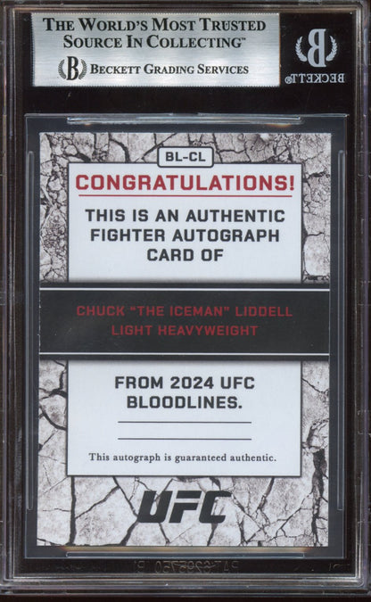 Chuck Liddell 26/99 AUTO ''MAGA'' /99 BGS Authentic