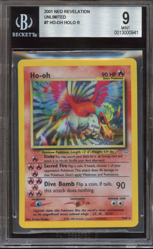 2001 Neo Revelation Ho-Oh HOLO BGS 9