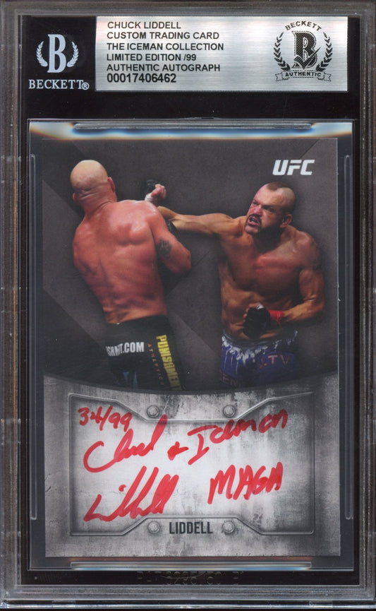 Chuck Liddell 34/99 AUTO ''MAGA'' /99 BGS Authentic