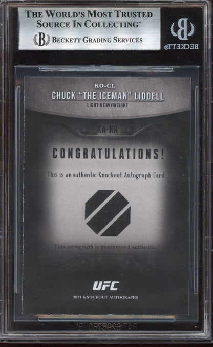 Chuck Liddell 34/99 AUTO ''MAGA'' /99 BGS Authentic