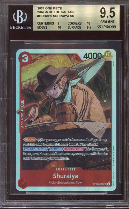 2024 One Piece Wings of the Captain Shuraiya Sr BGS 9.5