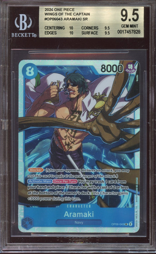 2024 One Piece Wings of the Captain Arakami Sr BGS 9.5
