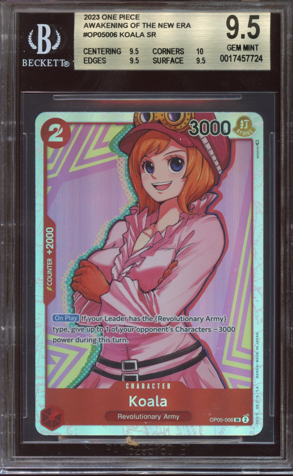 2023 One Piece Awakening the new era Koala BGS 9.5
