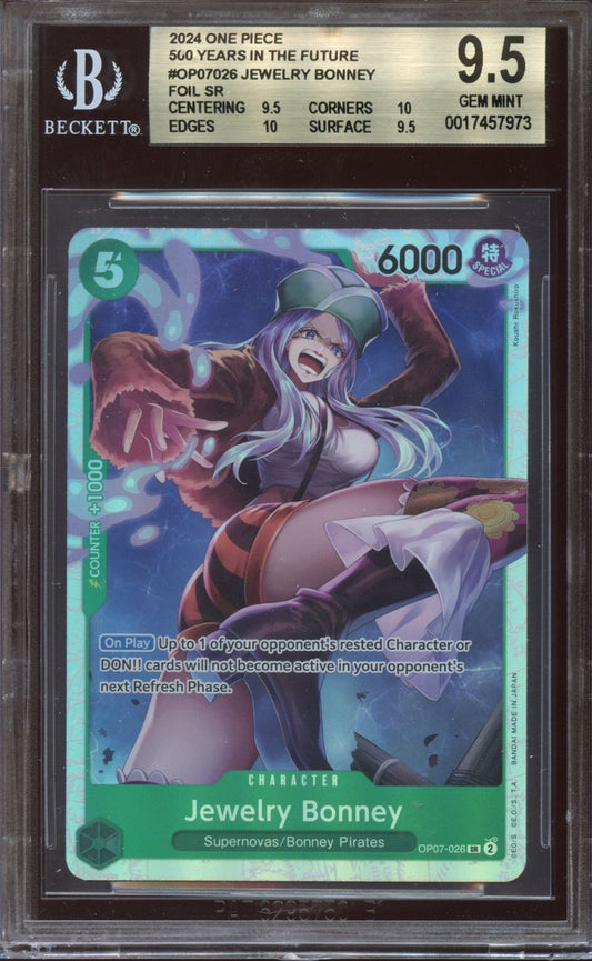 2024 One Piece 500 years in the future Jewelry Bonney Foil BGS 9.5