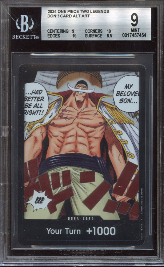 2024 One Piece Two Legens Don!! Card alt art BGS 9