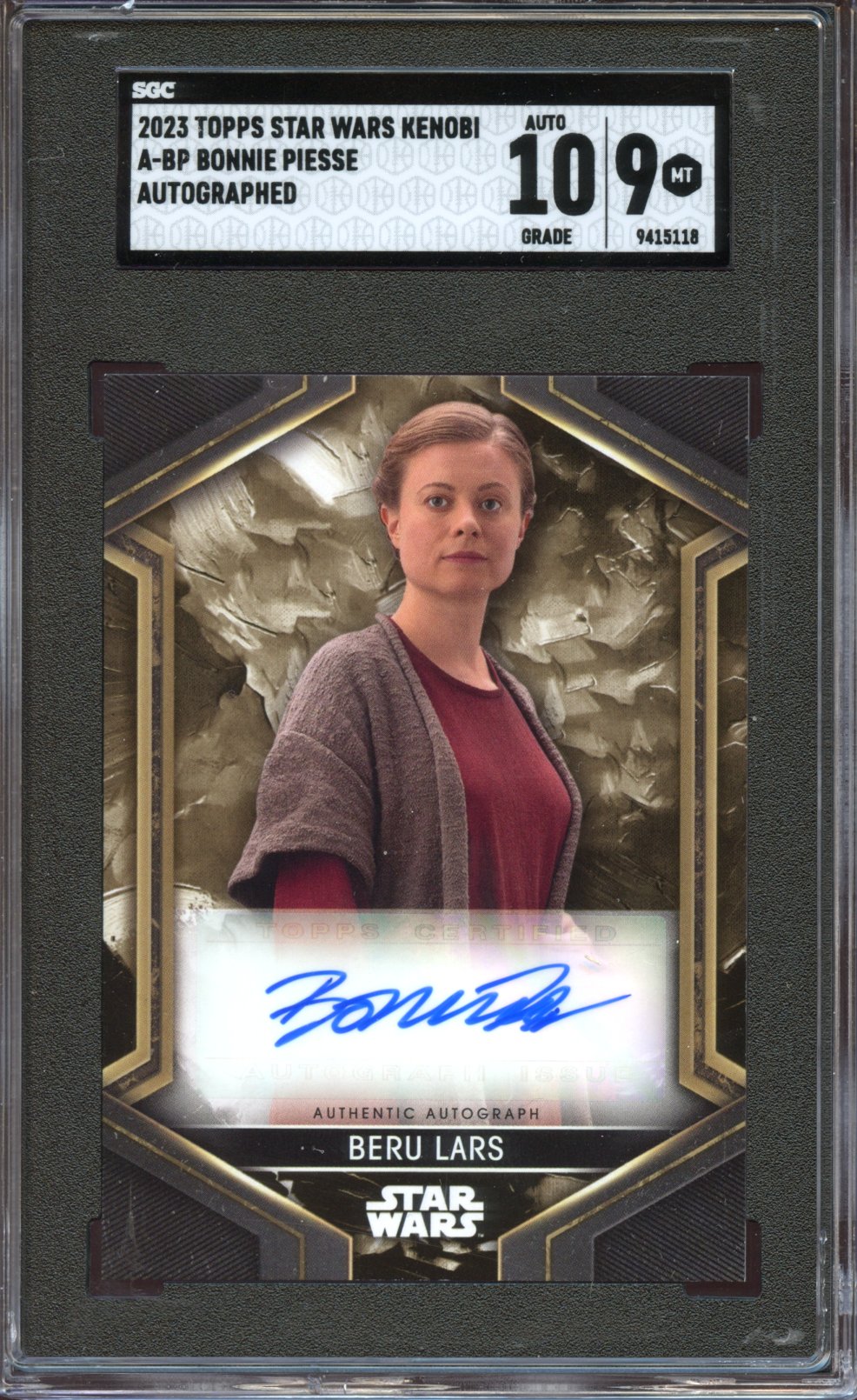 2023 Topps STAR WARS Kenobi Bonnie Piesse AUTO SGC 10/9