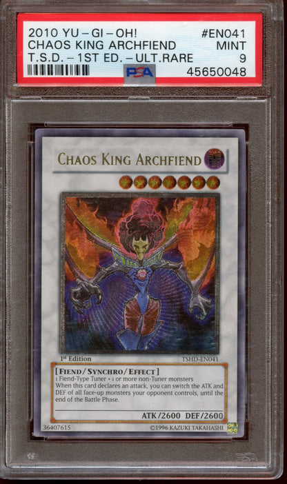 2010 Chaos King Archfiend 1st Ed. Ultimate Rare PSA 9