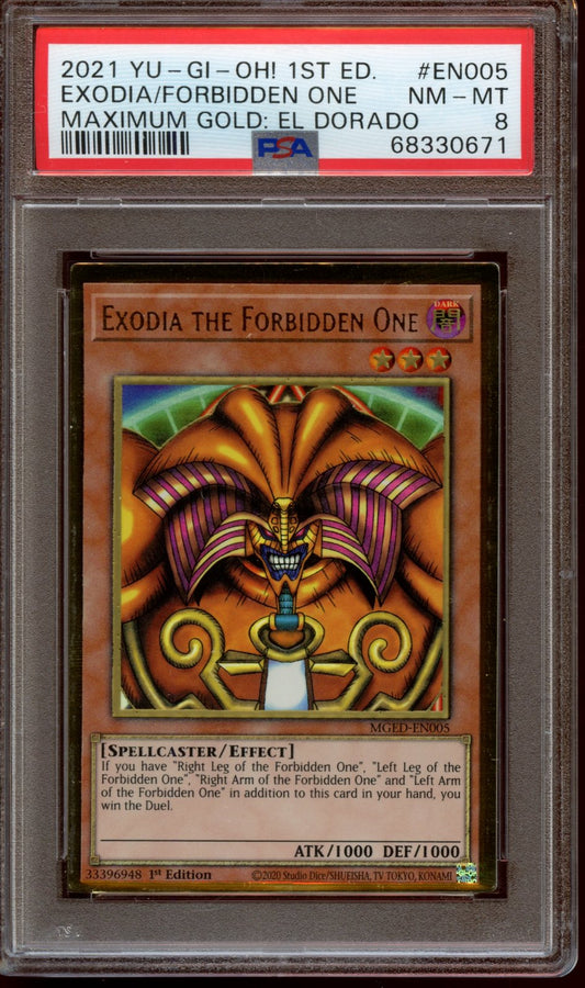 2020 Exodia The Forbidden One 1st ed. maximum gold: El Dorado PSA 8