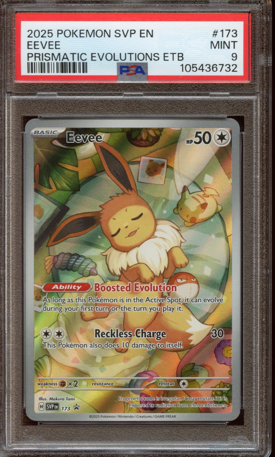 2025 Pokemon SVP EN Eevee Prismatic Evolutions ETB PSA 9