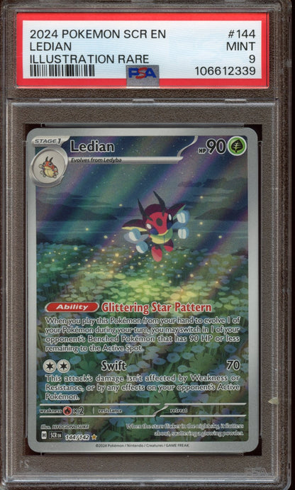 2024 Pokemon SCR EN Ledian Illustration Rare PSA 9