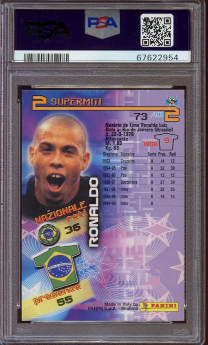 1999 Panini Calcio Ronaldo PSA 9