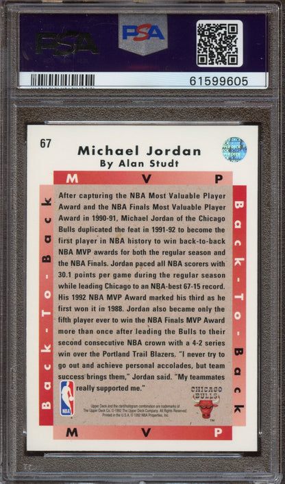 1992 Upper Deck Michael Jordan MVP PSA 9