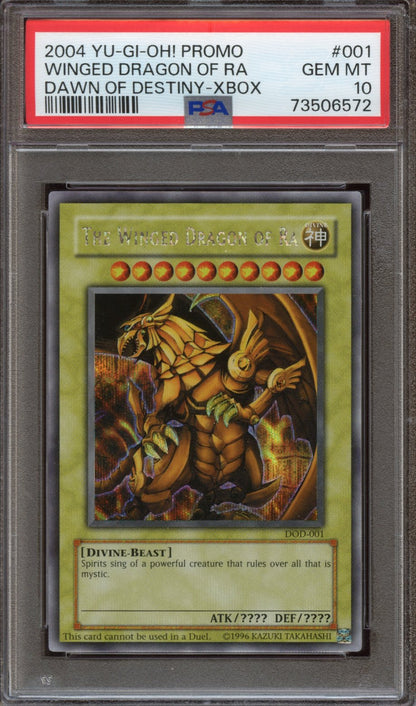 2004 Yu-Gi-Oh Winged Dragon Of Ra Dawn of Destiny PSA 10
