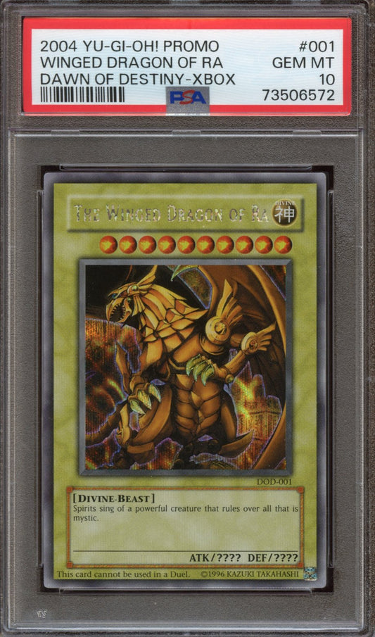 2004 Yu-Gi-Oh Winged Dragon Of Ra Dawn of Destiny PSA 10