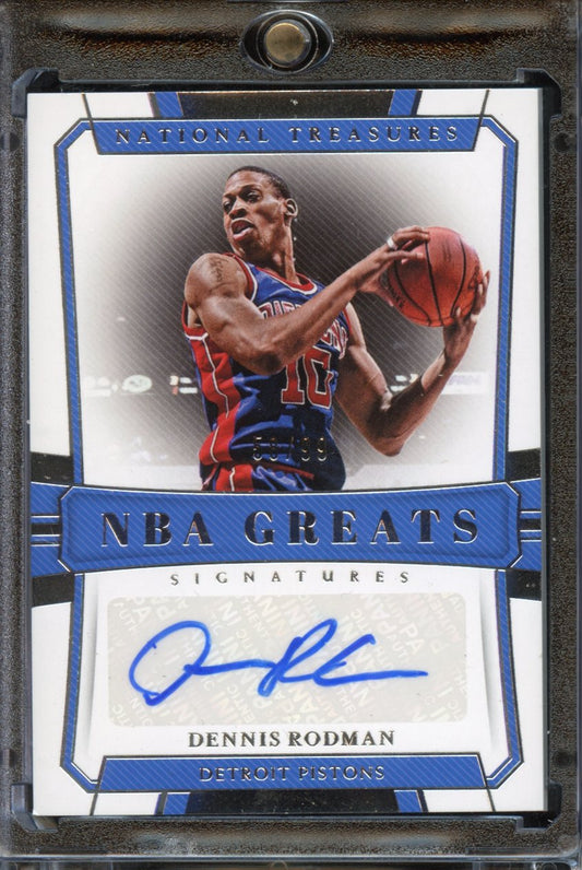 2018 Panini National Treasures Dennis Rodman AUTO /99