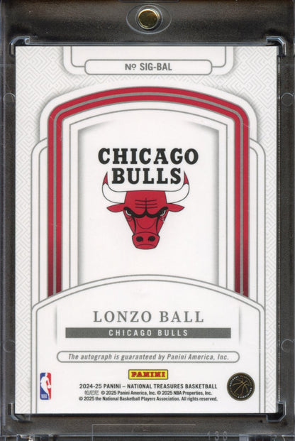 2024-25 Panini National Treasures Lonzo Ball AUTO /25