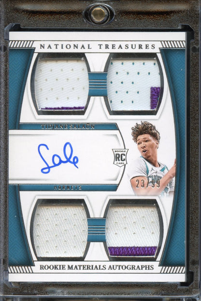 2024-25 Panini National Treasures Tidjane Salaun QUAD patch /99