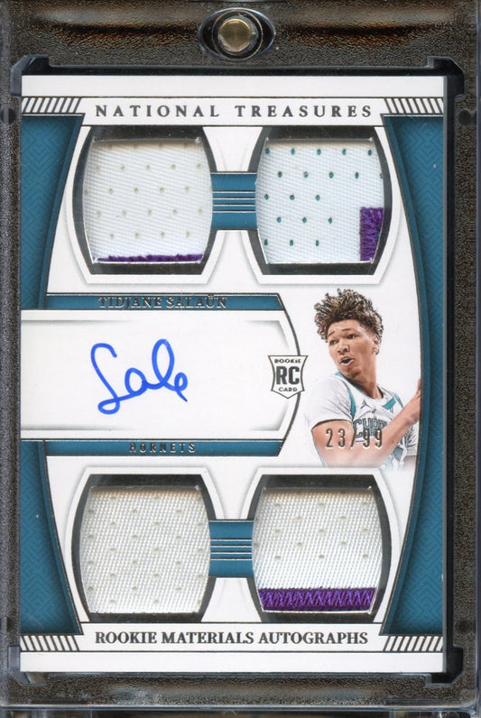 2024-25 Panini National Treasures Tidjane Salaun QUAD patch /99