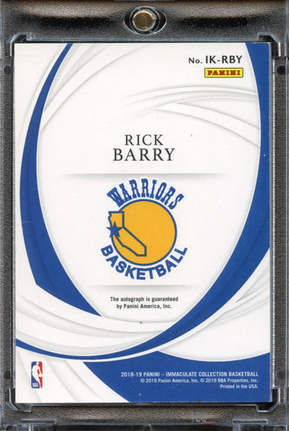 2019 Panini Immaculate Rick Barry HOF AUTO /25