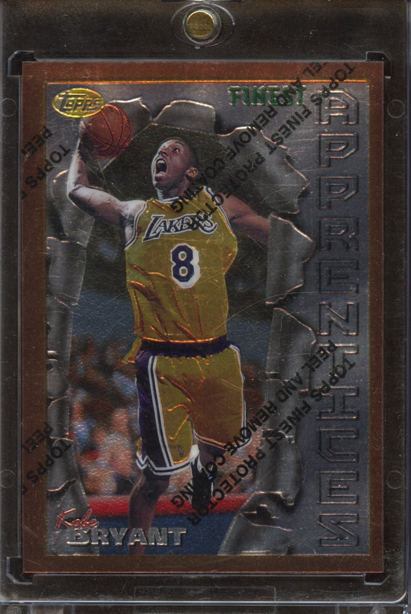 1996 Topps Finest Kobe Bryant rookie card with coating