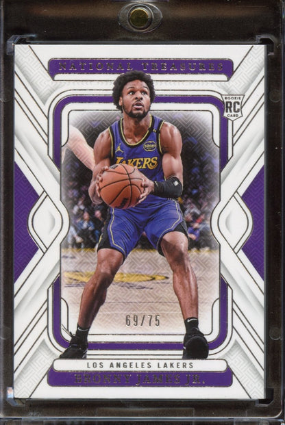 2024 Topps Finest Bronny James Jr National Treasures ROOKIE /75
