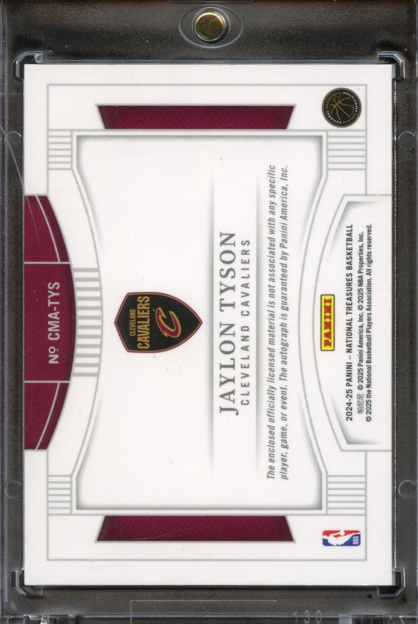 2024 Panini National Treasures Jaylon Tyson AUTO PATCH /49