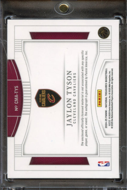 2024 Panini National Treasures Jaylon Tyson AUTO PATCH /49