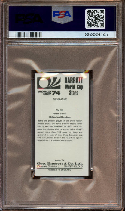 1974 Geo. Basssett & Co Johan Cruyff World Cup Stars PSA 7