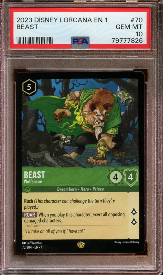2023 Disney Lorcana EN1 Beast PSA 10