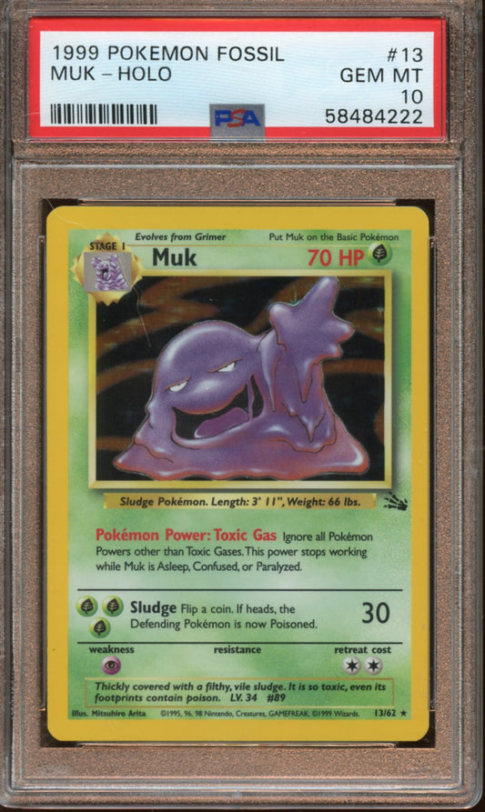 1999 Fossil Muk - Holo PSA 10