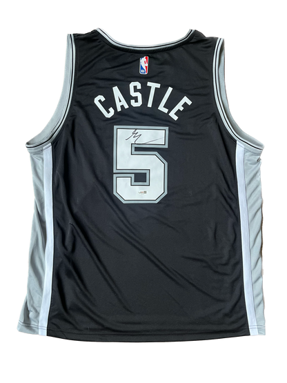 Stephon Castle #3 San Antonio Spurs NBA signed jersey