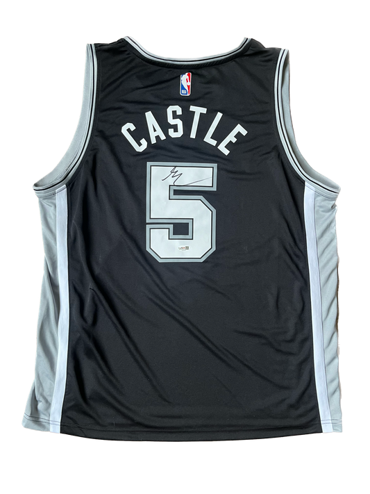 Stephon Castle #3 San Antonio Spurs NBA signed jersey